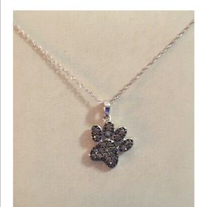 1/5 CTW 10KW Dog Paw Pendant Necklace